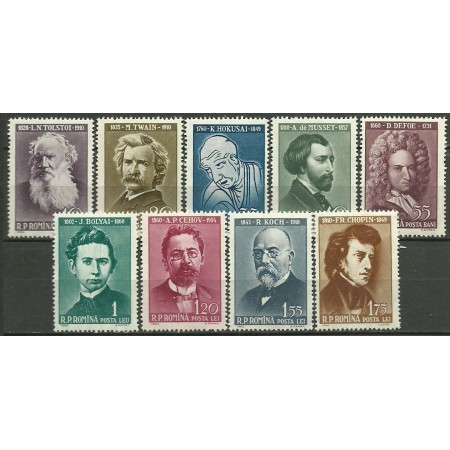1960 - Aniversari culturale, personalități, serie neuzata 1960 - Aniversari culturale, personalități, serie neuzata