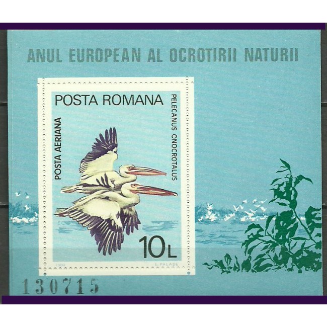 1980 - Ocrotirea naturii, pasari, colita neuzata 1980 - Ocrotirea naturii, pasari, colita neuzata