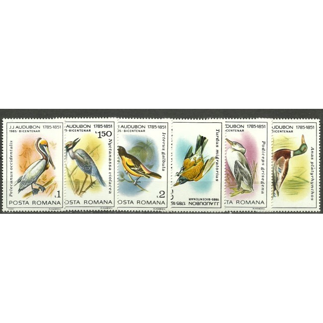 1985 - pasari ocrotite, serie neuzata