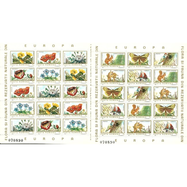 1983 - Flora si fauna, blocuri neuzate