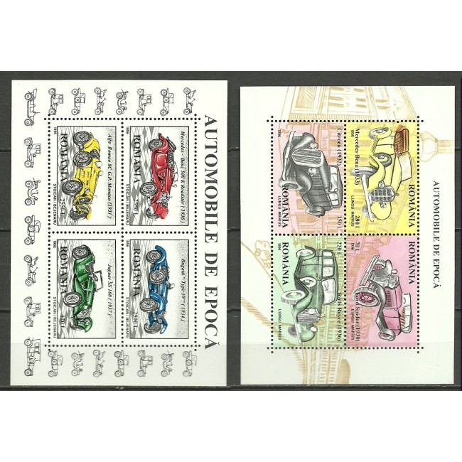 1996 - automobile de epoca - blocuri neuzate