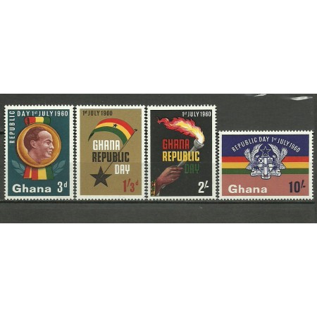 Ghana 1960 - Aniversarea republicii, serie neuzata Ghana 1960 - Aniversarea republicii, serie neuzata