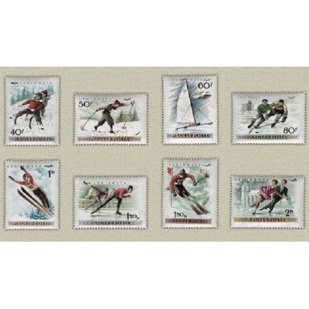Ungaria 1955 - Sport, sporturi de iarna, serie neuzata