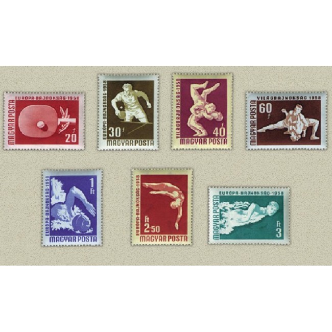 Ungaria 1958- sport, serie neuzata