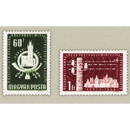 Ungaria 1958 - Conf. ministerelor postelor, serie neuzata Ungaria 1958 - Conf. ministerelor postelor, serie neuzata
