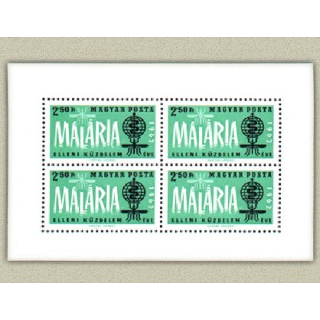 Ungaria 1962 - Malaria, bloc neuzat Ungaria 1962 - Malaria, bloc neuzat