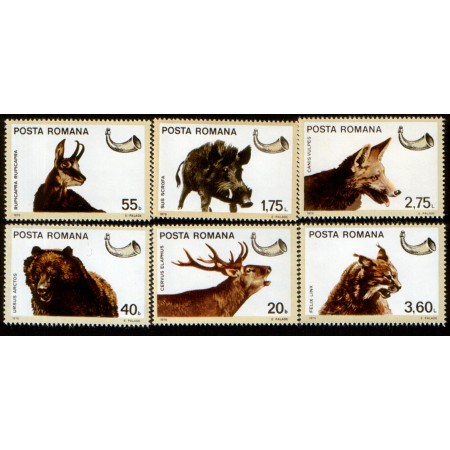 1976 - Vanatoarea, fauna, animale, serie neuzata