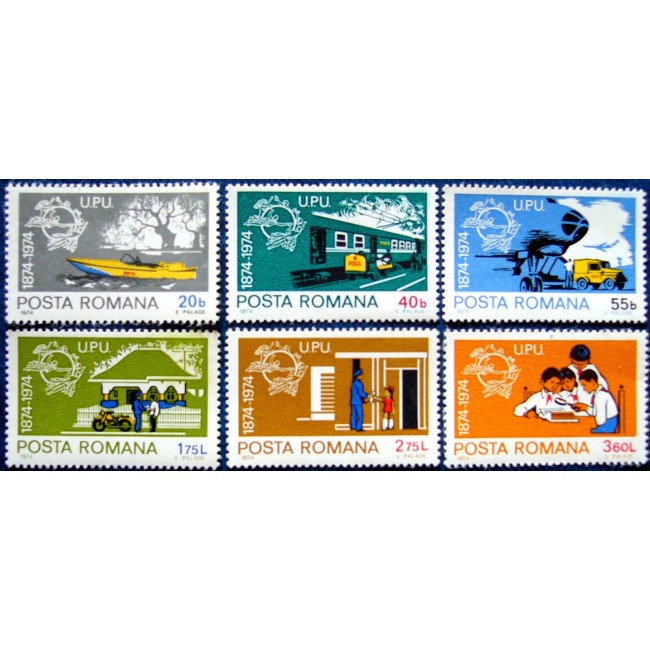 1974 - Centenarul UPU, serie neuzata