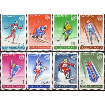 1987 - Jocurile Olimpice Calgary, sport, serie neuzata 1987 - Jocurile Olimpice Calgary, sport, serie neuzata