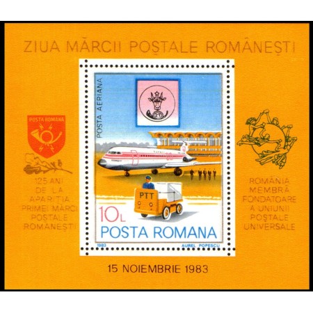 1983 - Ziua marcii postale, colita neuzata