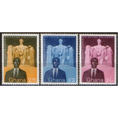 Ghana 1959 - Abraham Lincoln, serie neuzata Ghana 1959 - Abraham Lincoln, serie neuzata