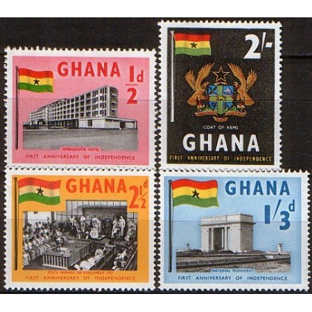 Ghana 1958 - Aniversare 1 an independenta, serie neuzata Ghana 1958 - Aniversare 1 an independenta, serie neuzata