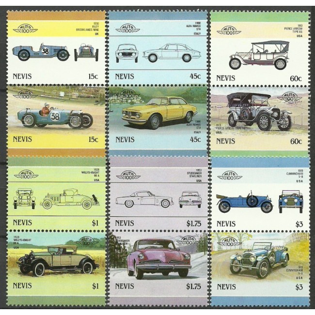Nevis 1986 - Automobile, serie neuzata