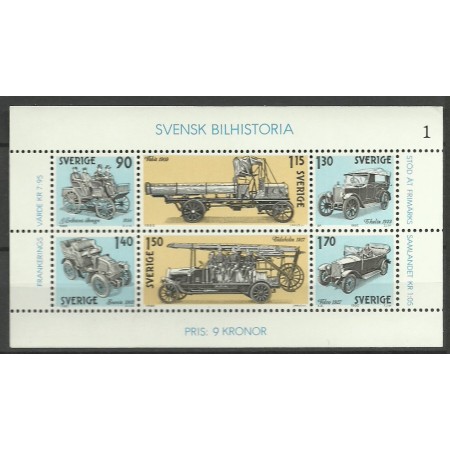 Suedia 1980 - istoria auto, bloc neuzat