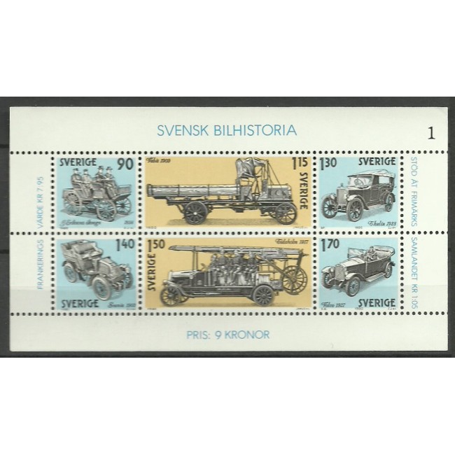 Suedia 1980 - istoria auto, bloc neuzat