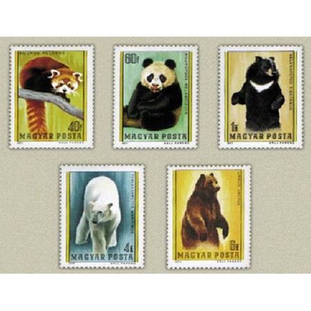 Ungaria 1977 - Fauna, ursi, serie neuzata Ungaria 1977 - Fauna, ursi, serie neuzata