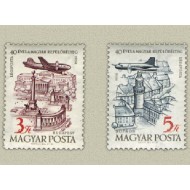 Ungaria 1958 - Aniversare Timbrele Aeriana, serie neuzata