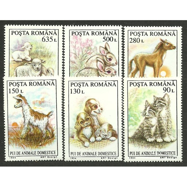 1994 - pui de animale domestice, serie neuzata