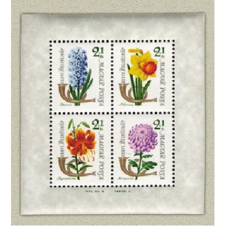 Ungaria 1963 - Ziua marcii postale, flori, bloc neuzat Ungaria 1963 - Ziua marcii postale, flori, bloc neuzat