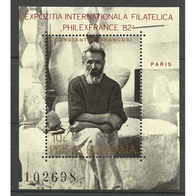 1982 - expo PhilexFrance, C. Brancusi, colita neuzata