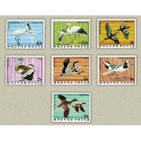 Ungaria 1977 - Pasari, serie neuzata