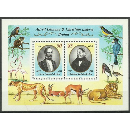 DDR 1989 - Brehm, fauna, colita neuzata DDR 1989 - Brehm, fauna, colita neuzata