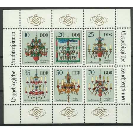 DDR 1989 - Candelabre, bloc neuzat DDR 1989 - Candelabre, bloc neuzat
