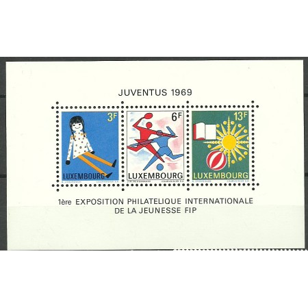 Luxemburg 1969 - Expo filatelic, colita neuzata Luxemburg 1969 - Expo filatelic, colita neuzata