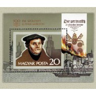Ungaria 1983 - Martin Luther, colita neuzata