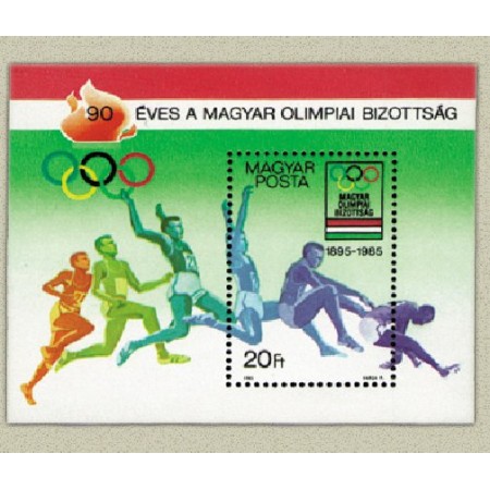 Ungaria 1985 - Comitetul Olimpic, colita neuzata Ungaria 1985 - Comitetul Olimpic, colita neuzata