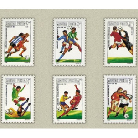 Ungaria 1986 - Campionatul Mondial fotbal, serie neuzata Ungaria 1986 - Campionatul Mondial fotbal, serie neuzata