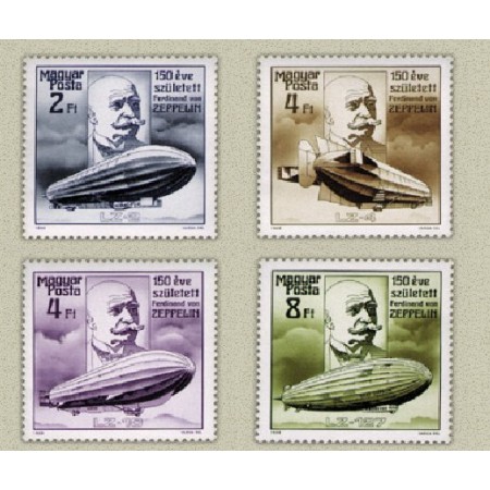 Ungaria 1988 - Zeppelin, dirijabile, serie neuzata Ungaria 1988 - Zeppelin, dirijabile, serie neuzata