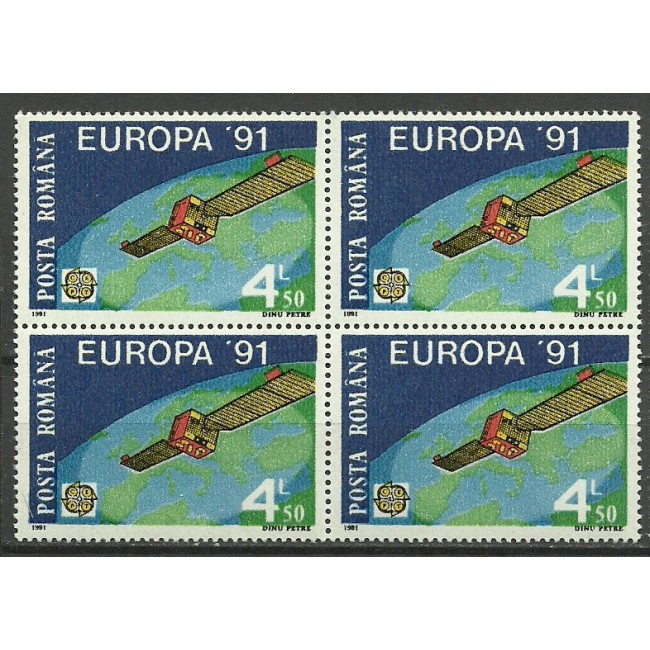 1991 - Europa CEPT, bloc de 4 neuzat