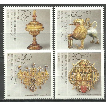 Berlin 1988 - Obiecte din aur si argint, argintărie, meșteșuguri, aurari, serie neuzata Berlin 1988 - Obiecte din aur si argint, argintărie, meșteșuguri, aurari, serie neuzata