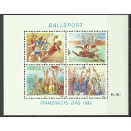 Norvegia 1988 - Sporturi cu minge, bloc neuzat