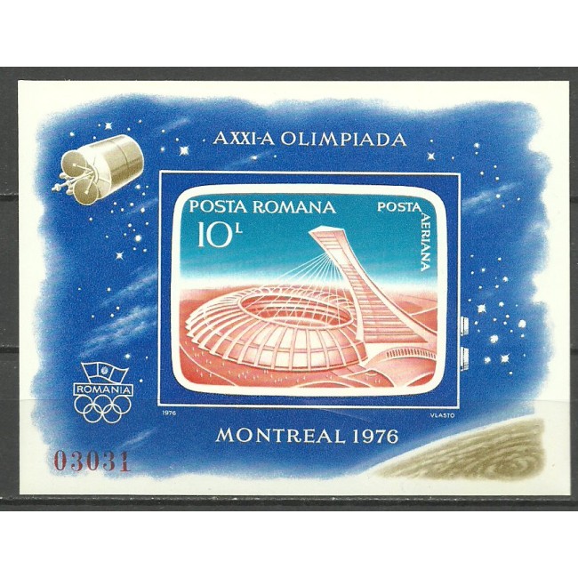 1976 - Jocurile Olimpice Montreal, colita nedantelata neuzata 1976 - Jocurile Olimpice Montreal, colita nedantelata neuzata