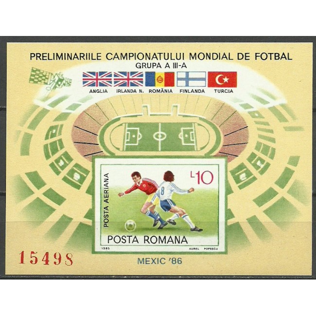 1985 - Preliminarii CM fotbal Mexic, colita nedantelata neuzata 1985 - Preliminarii CM fotbal Mexic, colita nedantelata neuzata