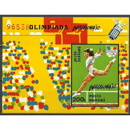 1992 - Jocurile Olimpice Barcelona, colita ndt neuzata 1992 - Jocurile Olimpice Barcelona, colita ndt neuzata