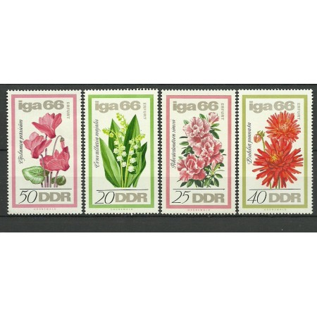 DDR 1966 - flori, serie neuzata