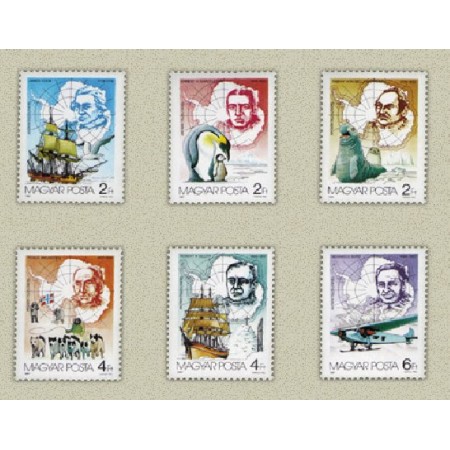 Ungaria 1987 - Antarctica, cercetare, vapoare, fauna, serie neuzata Ungaria 1987 - Antarctica, cercetare, vapoare, fauna, serie neuzata