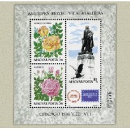 Ungaria 1986 - Ameripex, trandafiri, colita neuzata