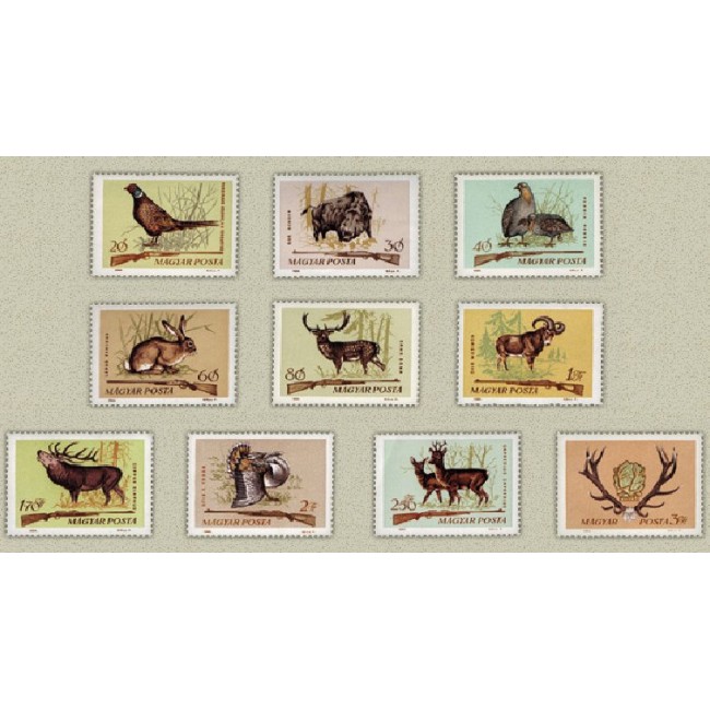 Ungaria 1964 - Vanatoare, fauna, serie neuzata