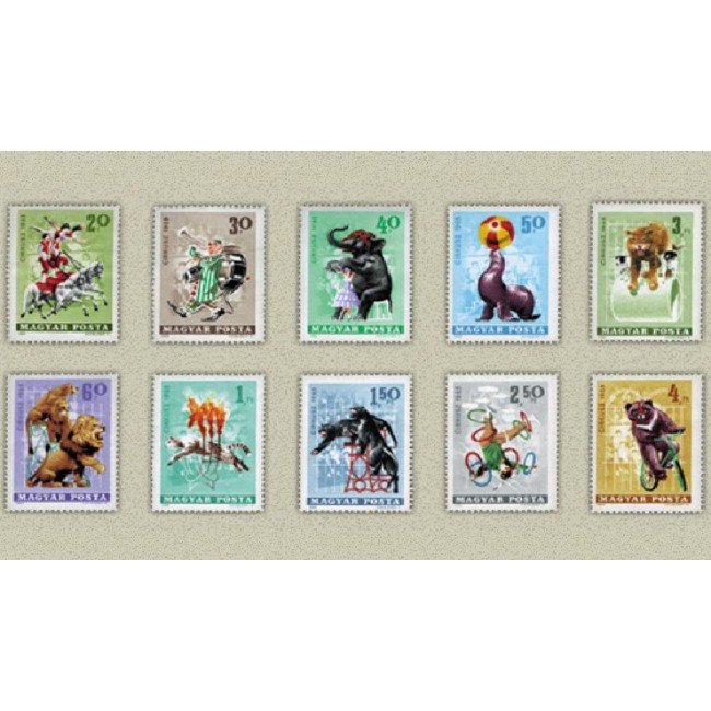 Ungaria 1965 - Circul, animale, serie neuzata