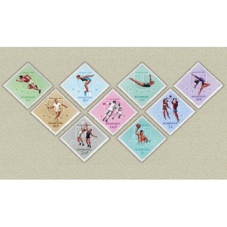 Ungaria 1965 - Universiada, sport, serie neuzata