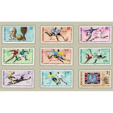 Ungaria 1966 - Campionatul mondial de fotbal, serie neuzata Ungaria 1966 - Campionatul mondial de fotbal, serie neuzata