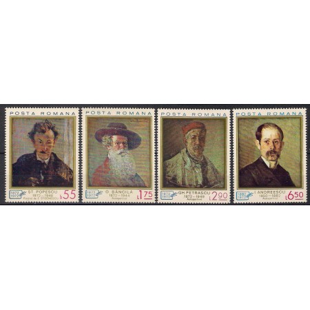 1972 - Aniversari, pictori, serie neuzata 1972 - Aniversari, pictori, serie neuzata