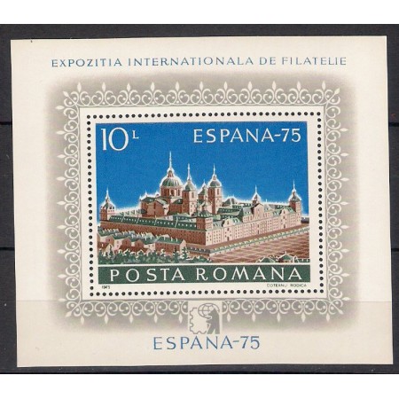 1975 - Expo filatelic "Espana 75" colita neuzata 1975 - Expo filatelic "Espana 75" colita neuzata
