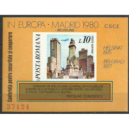 1980 - Conf. pentru securitate si cooperare, colita nedantelata neuzata 1980 - Conf. pentru securitate si cooperare, colita nedantelata neuzata