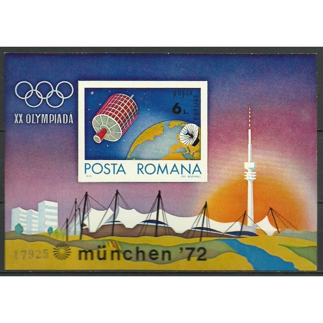 1972 - Jocurile Olimpice Munchen, colita nedantelata neuzata 1972 - Jocurile Olimpice Munchen, colita nedantelata neuzata