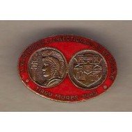 Insigna A XIa Reun. a Colect. de Insigne Tg. Mures 1985 rosu